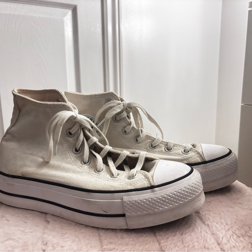 Classic White Platform Converse